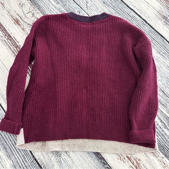 Lands’ End Multicolor Cable Knit Oversized Sweater - Picture 4 of 8